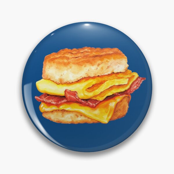 Item preview, Bacon Egg & Cheese Sandwich Pattern - Blue designed and sold by Kelly  Gilleran.