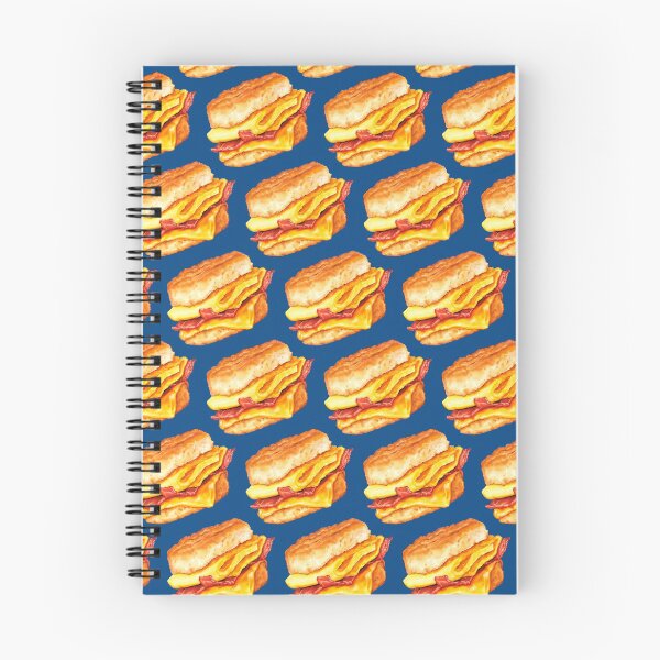 Item preview, Bacon Egg & Cheese Sandwich Pattern - Blue designed and sold by Kelly  Gilleran.