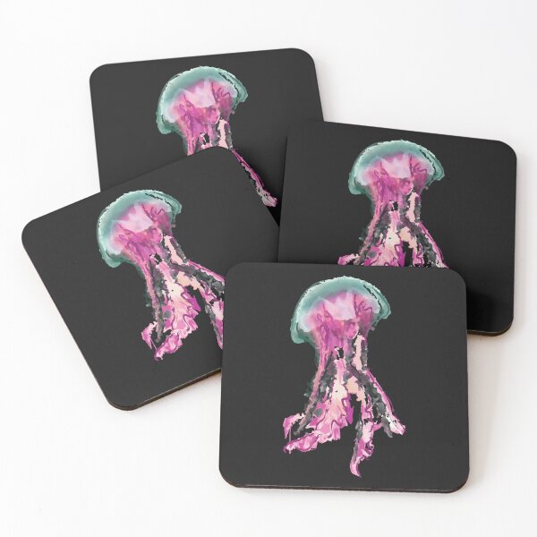 Item preview, Watercolor colorful jellyfish designed and sold by Soumita.