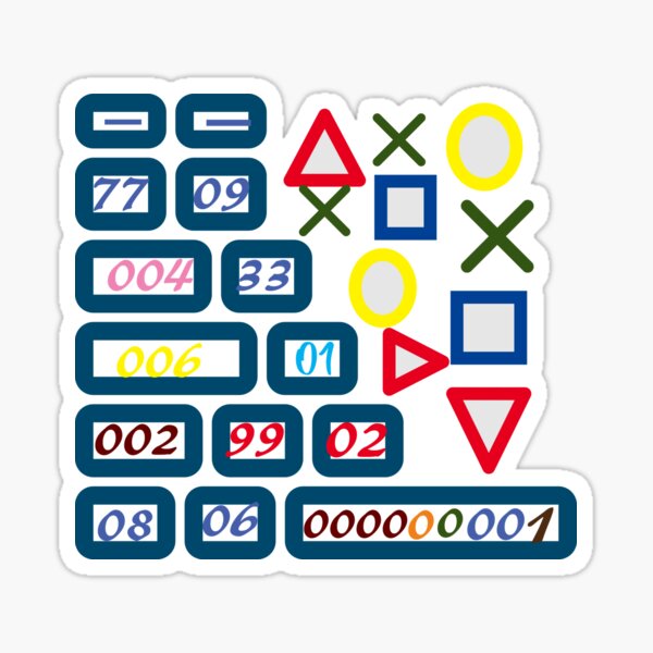 "original squid game " Sticker for Sale by infinitykhd Redbubble