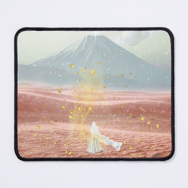 Item preview, Pink Dune Mountain and White Traveler Desert Pastel Gold Landscape Sand designed and sold by Jolly-Yosei.