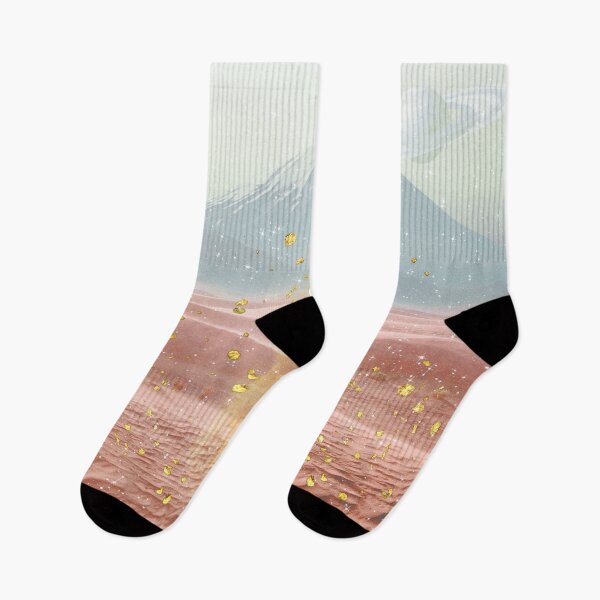 Item preview, Pink Dune Mountain and White Traveler Desert Pastel Gold Landscape Sand designed and sold by Jolly-Yosei.