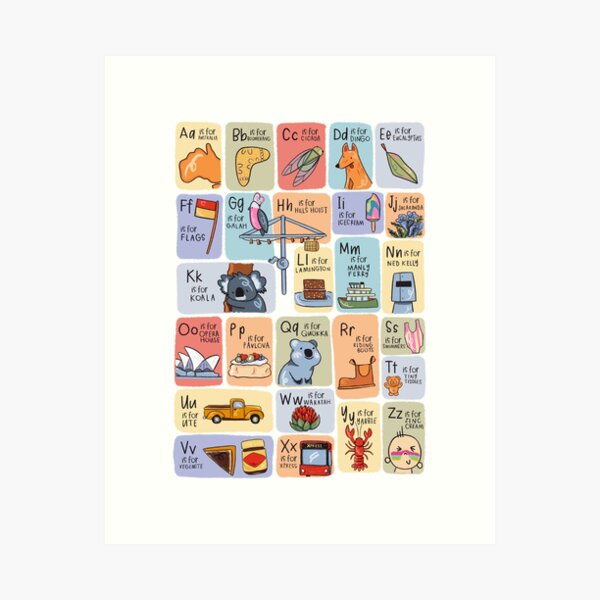 Item preview, Aussie Alphabet designed and sold by Nicole Kankaanpää.