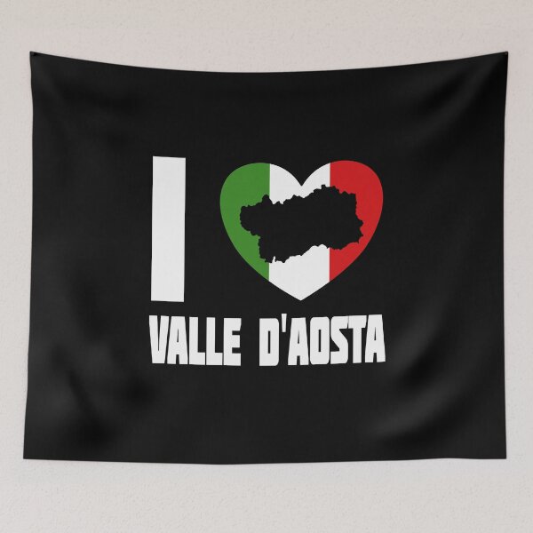 Item preview, I Love Valle d Aosta - Italian Heart With Aosta Valley Silhouette designed and sold by molamode.