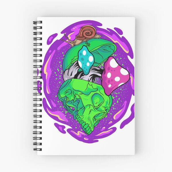 Item preview, Psychedelic skull with mushrooms designed and sold by Bayusrwd10.
