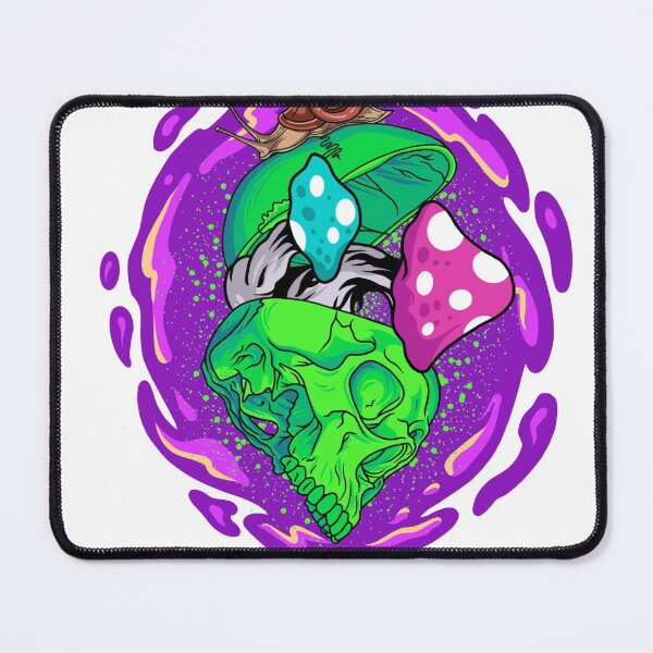 Item preview, Psychedelic skull with mushrooms designed and sold by Bayusrwd10.