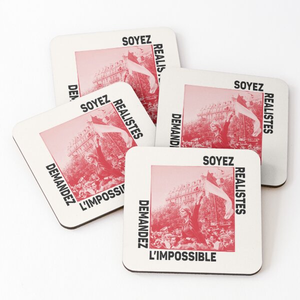 Item preview, Paris Revolt, May 68: 'DEMANDEZ L'IMPOSSIBLE': The Original in Deep Red with Black Text on Cream designed and sold by Day Chapman.