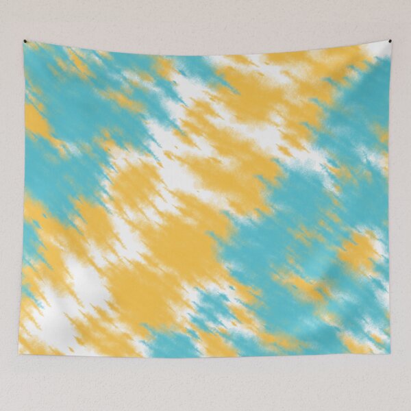 Item preview, Cute Blue Mustard Yellow Tie Dye  designed and sold by LamaraK.