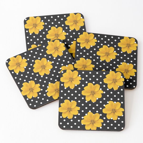 Item preview, Yellow flowers,white polka dots  designed and sold by Floralsharry.