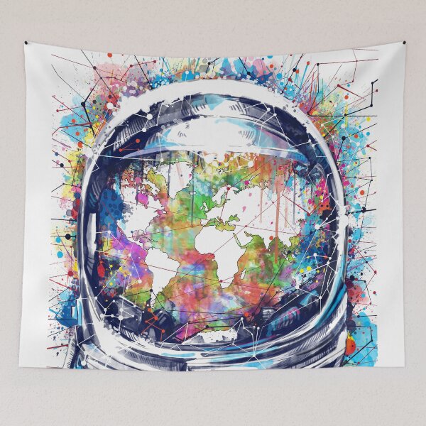 Item preview, astronaut world map 3 designed and sold by BekimART.
