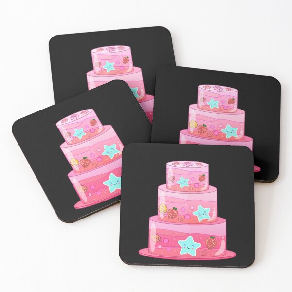 Item preview, Kawaii Strawberry Birthday Cake  designed and sold by lazarosdesign.