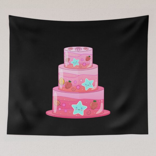 Item preview, Kawaii Strawberry Birthday Cake  designed and sold by lazarosdesign.