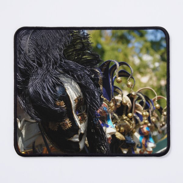 Item preview, Venice, Italy - Black and White Fantasy Mask With Feathers designed and sold by Georgia Mizuleva.