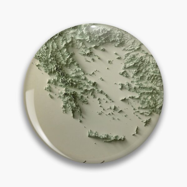 Item preview, Greece Relief Map 3D digitally-rendered designed and sold by ThinkAboutMaps.