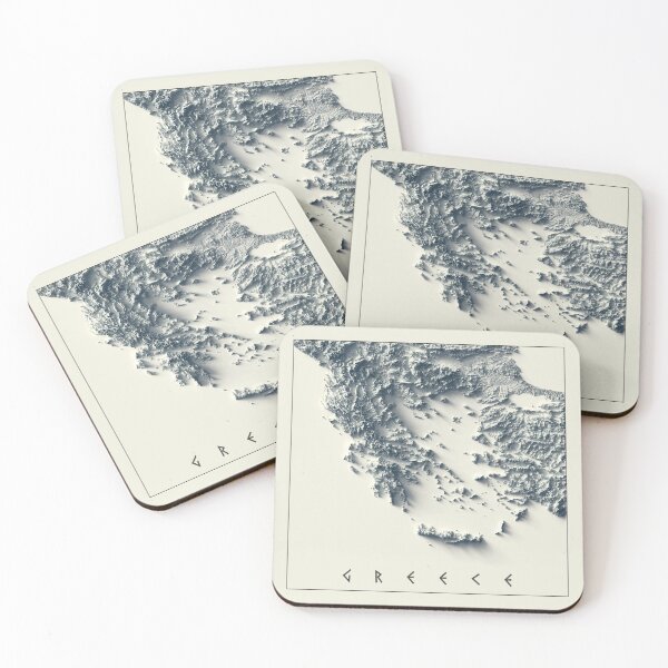 Item preview, Greece Relief Map 3D digitally-rendered designed and sold by ThinkAboutMaps.