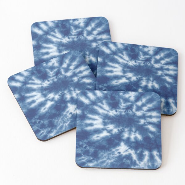 Item preview, Blue Batik Tie Dye Shibori Ethnic Textile Art Pattern designed and sold by BlackArt Cafe.
