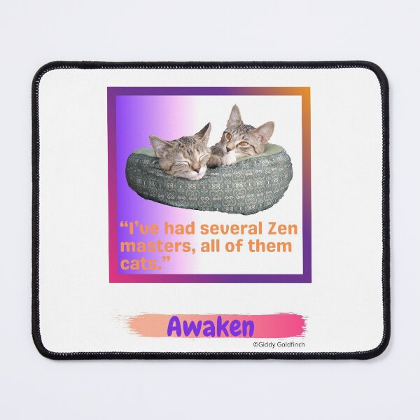 Item preview, Kitten in Basket Awaken Sticker designed and sold by giddygoldfinch.