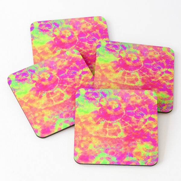 Item preview, Colorful Pink Abstract Tie Dye Batik Shibori Textile Art Pattern designed and sold by BlackArt Cafe.
