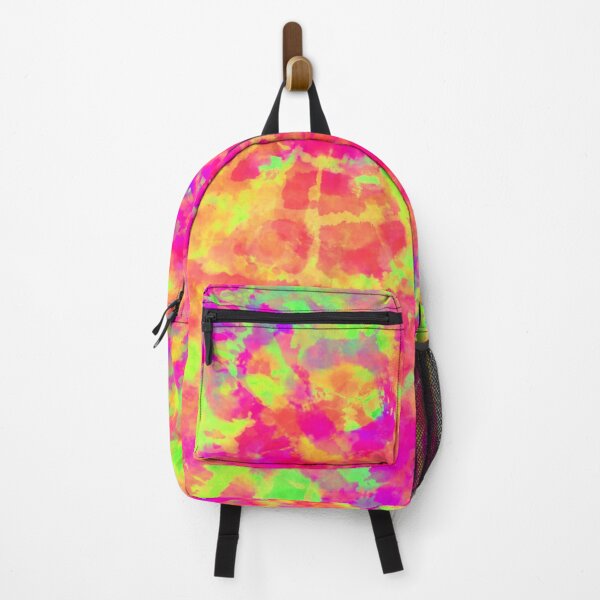 Artikelvorschau, Buntes rosa abstraktes Tie Dye Batik Shibori Textilkunstmuster entworfen und verkauft von BlackArt Cafe.
