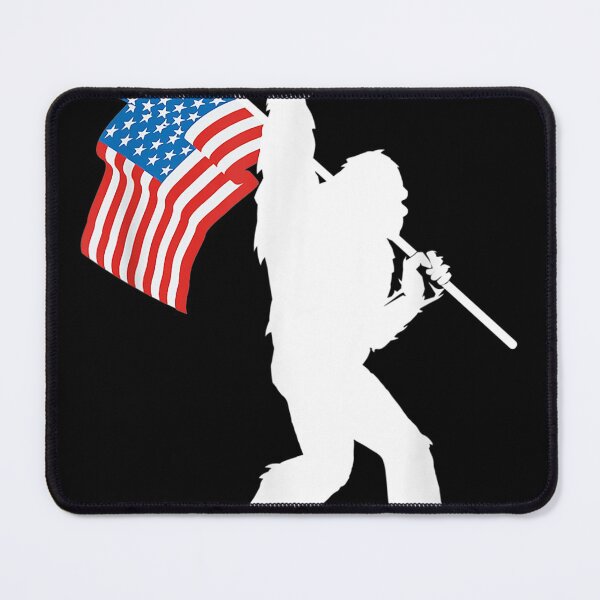Item preview, Funny Bigfoot Rock and Roll USA Flag for Sasquatch Believers designed and sold by Chanielshian.