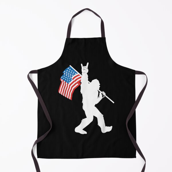 Item preview, Funny Bigfoot Rock and Roll USA Flag for Sasquatch Believers designed and sold by Chanielshian.