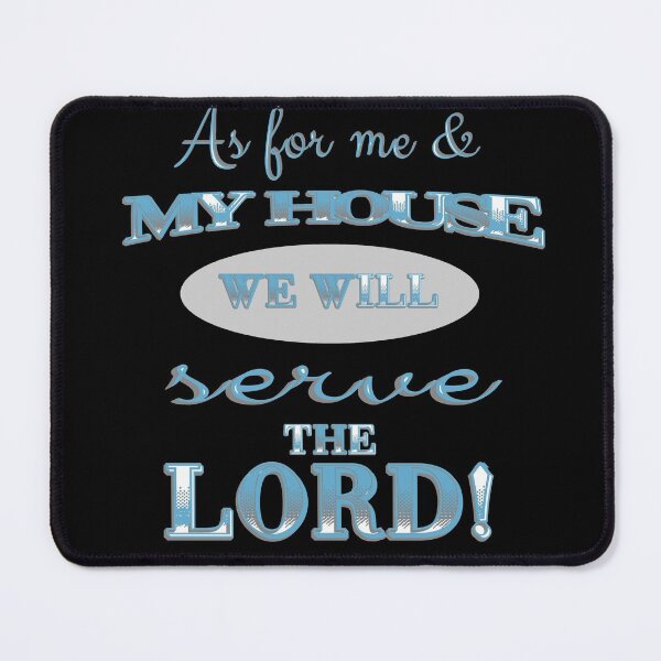 Item preview, As For Me And My House, We Will Serve The Lord! Vintage Blue designed and sold by IgniteWithin.