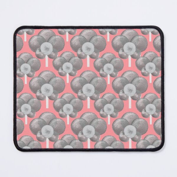 Item preview, Watercolour grey tones retro poppy flower pattern on rose pink designed and sold by yennyz.