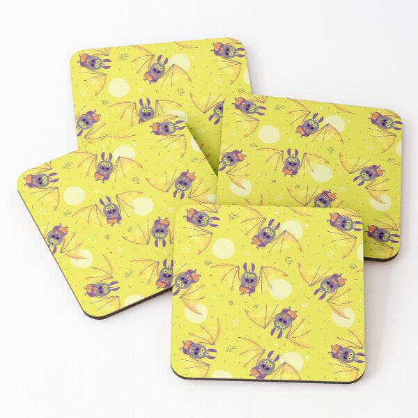 Item preview, Halloween Bats - Yellow background designed and sold by LANDofCLE.