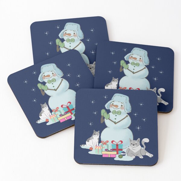 Item preview, Happy Snowman And Cats designed and sold by Branka.