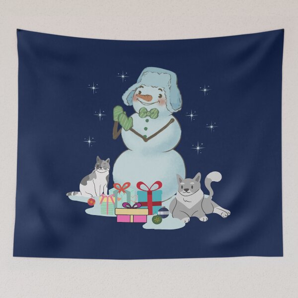 Item preview, Happy Snowman And Cats designed and sold by Branka.