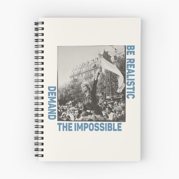 Item preview, Paris Revolt, May 68: 'DEMAND THE IMPOSSIBLE': The Original in Deep Grey with Blue Text on Cream designed and sold by Day Chapman.