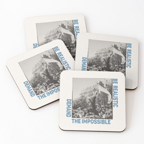 Item preview, Paris Revolt, May 68: 'DEMAND THE IMPOSSIBLE': The Original in Deep Grey with Blue Text on Cream designed and sold by Day Chapman.