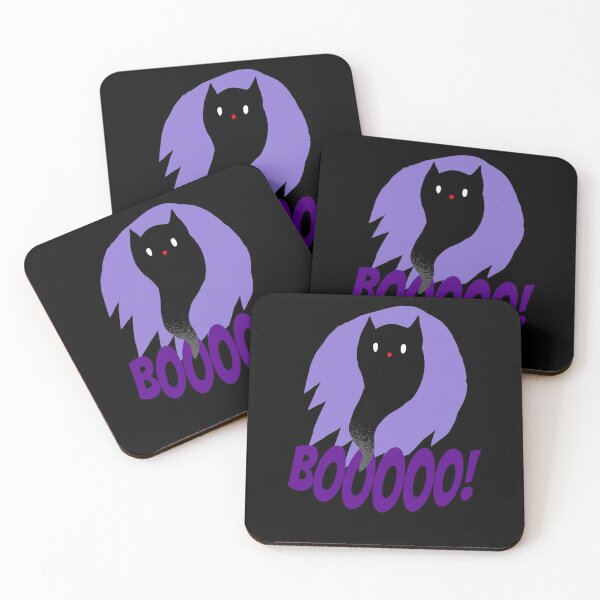 Item preview, BOOOOO! Halloween ghost ghost cat cat purple designed and sold by Tig3rE.