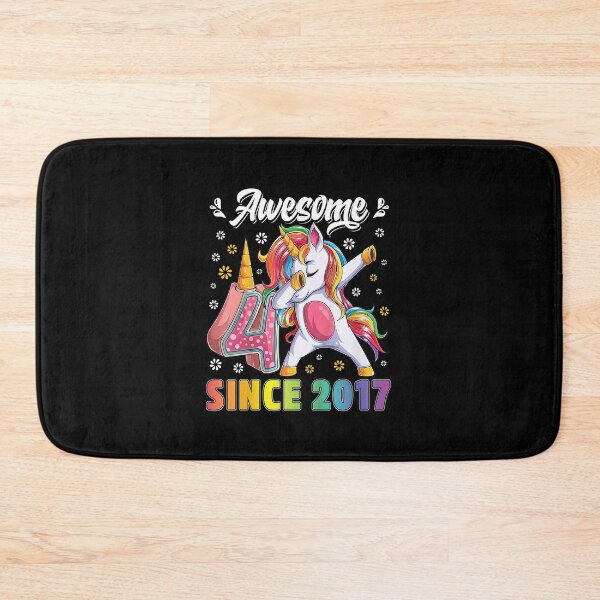 Item preview, Kids awesome dabbing unicorn birthday 4 year old Girl 4th Bday designed and sold by MasonshiNoor.