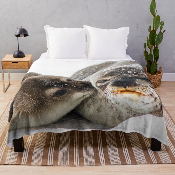 Item preview, Antarctic Fur Seal with Baby Kissing Its Mother designed and sold by BritishYank.