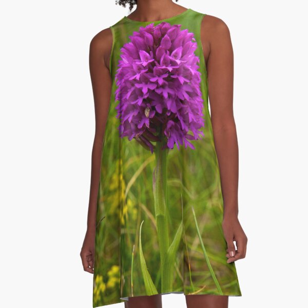 Pyramidal Orchid, Inishmore A-Line Dress
