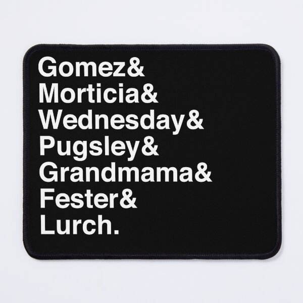 Item preview, Addams names (white) designed and sold by TextualDeviancy.
