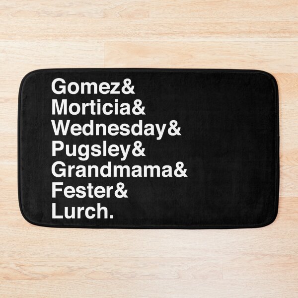 Item preview, Addams names (white) designed and sold by TextualDeviancy.