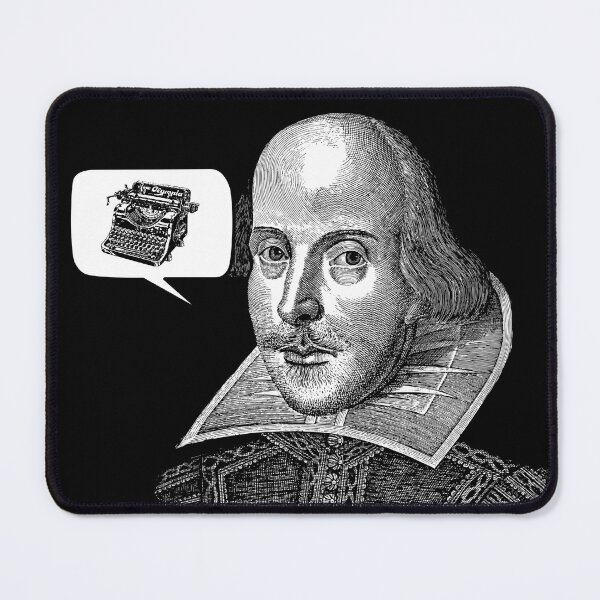 Item preview, Typewriter Writing Shakespeare Thought Bubble Renaissance Fair Festival  designed and sold by Candlewood Museum & Gift Shoppe.