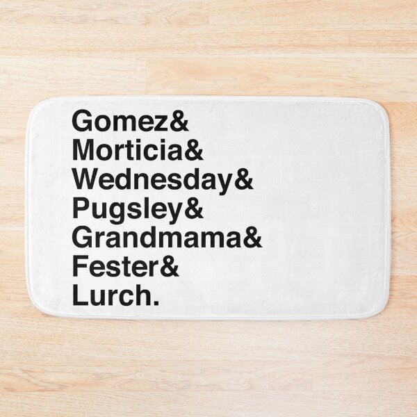 Item preview, Addams names (black) designed and sold by TextualDeviancy.