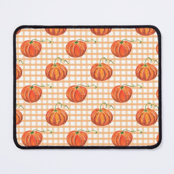 Item preview, Pumpkin Pattern on Orange Gingham designed and sold by Julie Erin Designs.