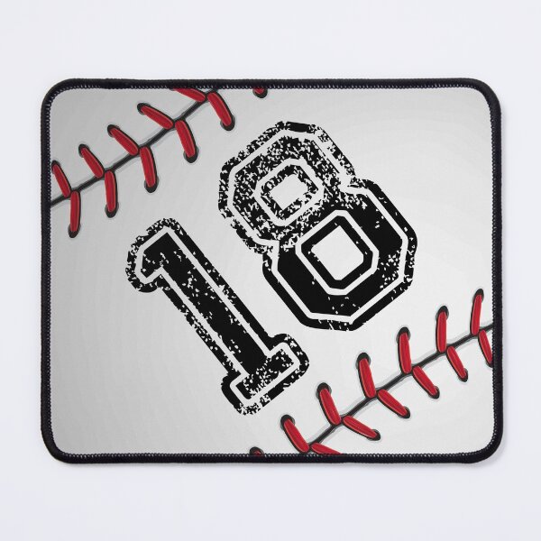 Item preview, Baseball ball number 18, eighteen designed and sold by TheCultStuff.