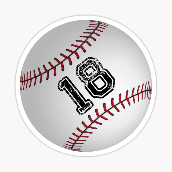 Baseball ball number 21, twenty one  Sticker for Sale by TheCultStuff