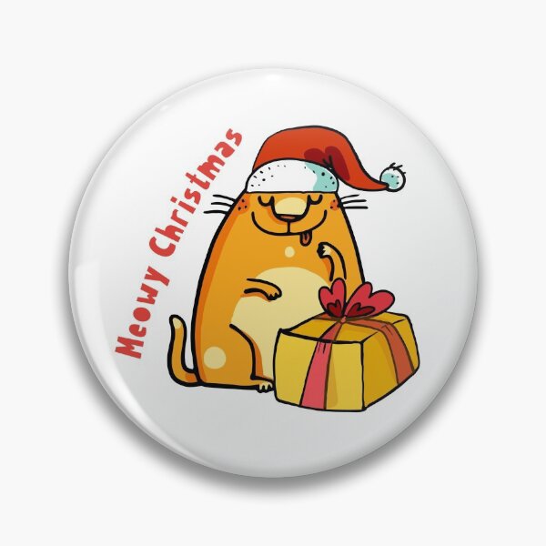 Aperçu de l'œuvre Meowy Christmas — Jeu de mots pour chats créée et vendue par offtza.
