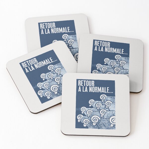 Item preview, Paris Revolt, May 68: 'RETOUR A LA NORMALE': The Original in Deepest Blue on Bone Grey designed and sold by Day Chapman.