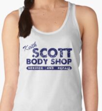 Camiseta de tirantes para mujer Keith Scott Body Shop Logotipo