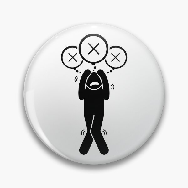 Item preview, Man With Anxiety - Stickman Black Version designed and sold by Stickman--.
