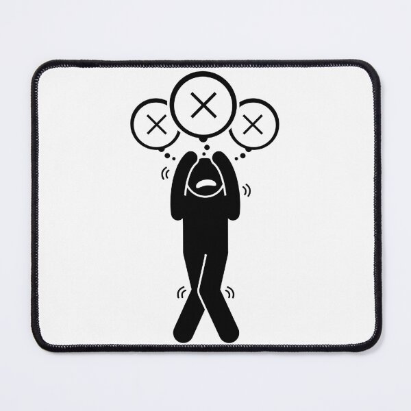Item preview, Man With Anxiety - Stickman Black Version designed and sold by Stickman--.