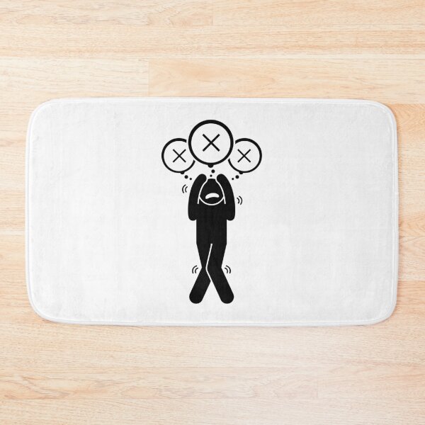 Item preview, Man With Anxiety - Stickman Black Version designed and sold by Stickman--.