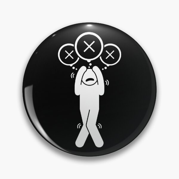 Item preview, Man With Anxiety - Stickman Black Version designed and sold by Stickman--.
